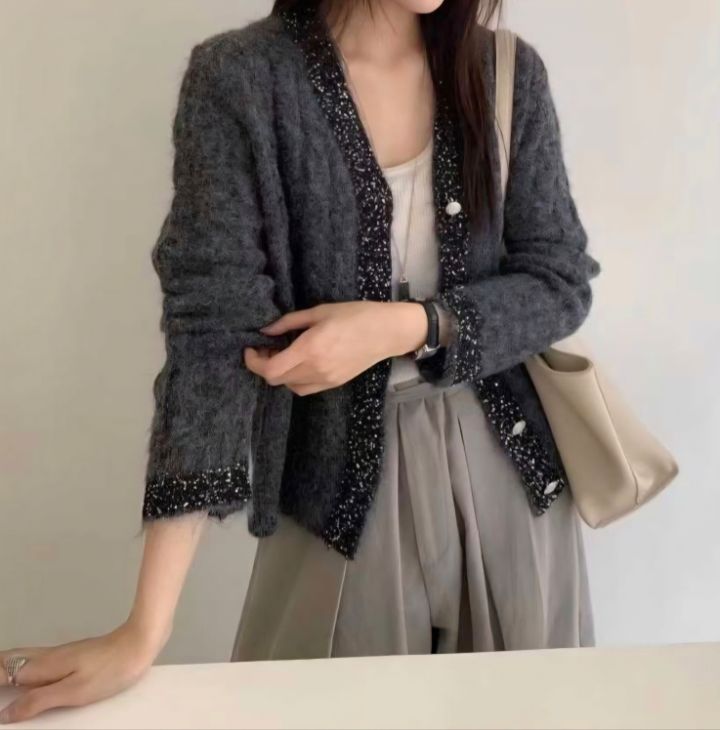 RICO東大門㊣代購女裝新款25秋冬熱賣職業人氣推薦時尚針織衫bling bling/RICO針織衫