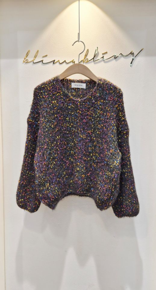 RICO東大門㊣代購女士新品推薦熱賣休閑職業人氣時尚針織衫bling bling/RICO針織衫圖色1