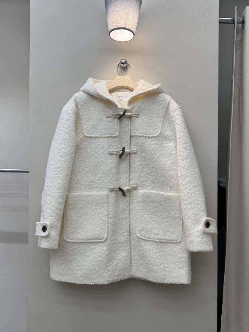 NOTHING韓國代購㊣女裝新款人氣休閑職業推薦熱賣時尚短款大衣NOTHING短款大衣圖色1