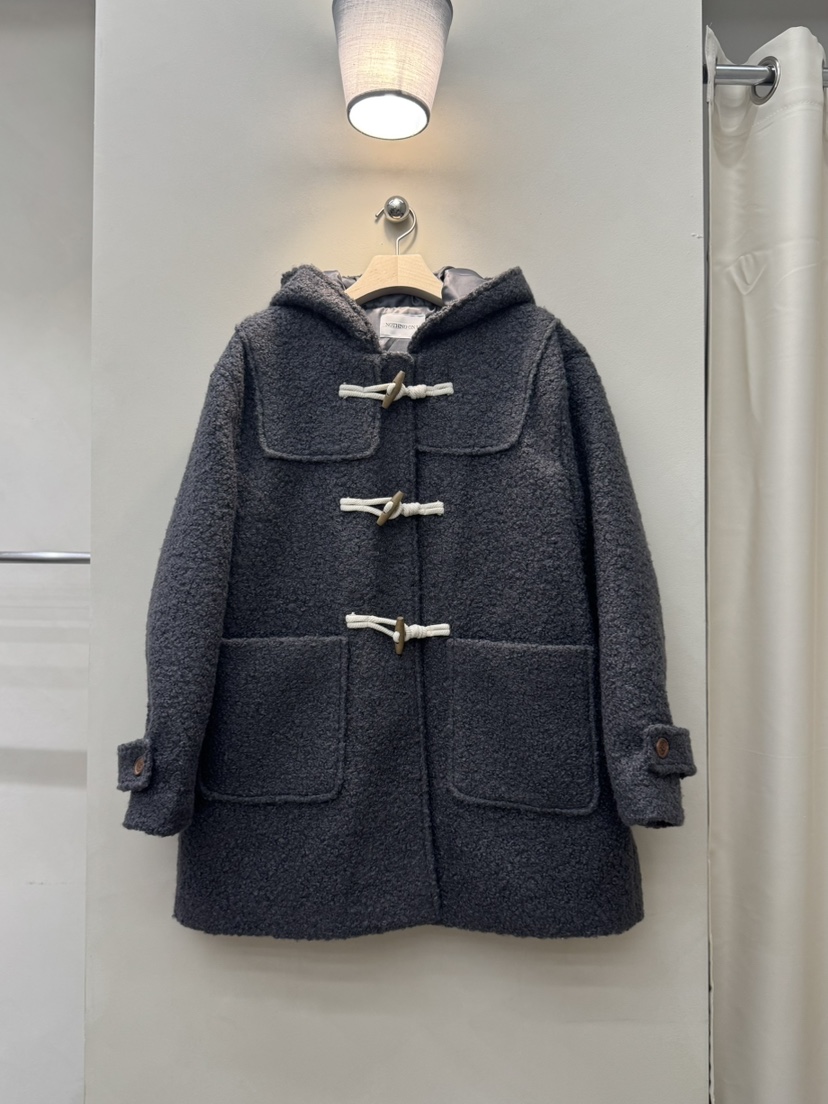 NOTHING韓國代購㊣女裝新款人氣休閑職業推薦熱賣時尚短款大衣NOTHING短款大衣圖色2