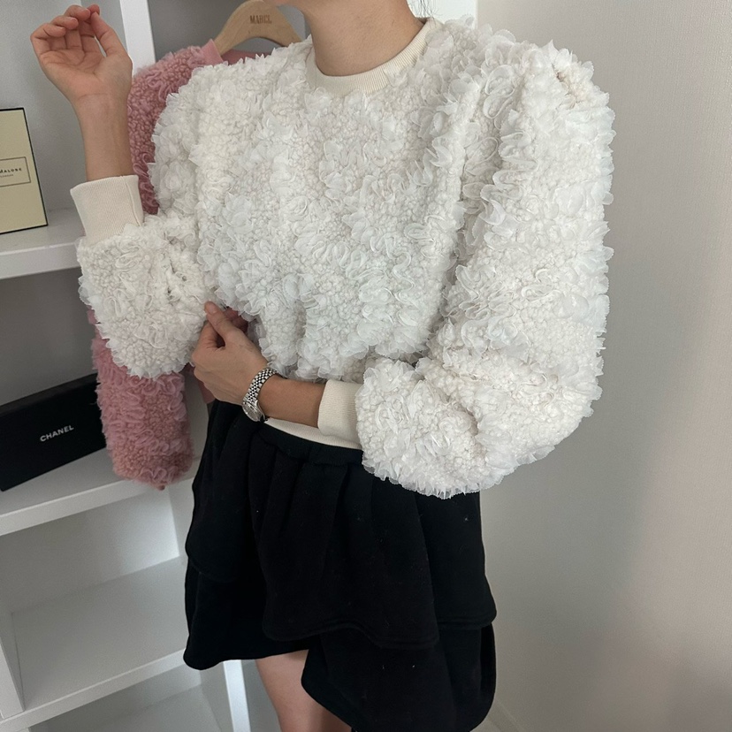 SOUIT韓國直郵㊣女裝新品時尚人氣25秋冬職業熱賣襯衫蕾絲衫SOUIT by mabel-L襯衫/蕾絲衫