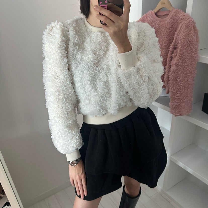 SOUIT韓國直郵㊣女裝新品時尚人氣25秋冬職業熱賣襯衫蕾絲衫SOUIT by mabel-L襯衫/蕾絲衫圖色2