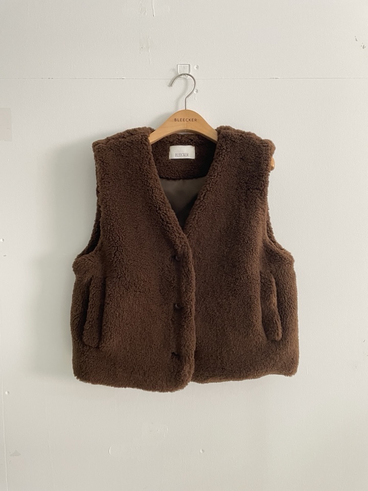 BLEECKER韓國代購㊣女裝新品25秋冬時尚熱賣職業人氣推薦馬甲BLEECKER馬甲圖色2