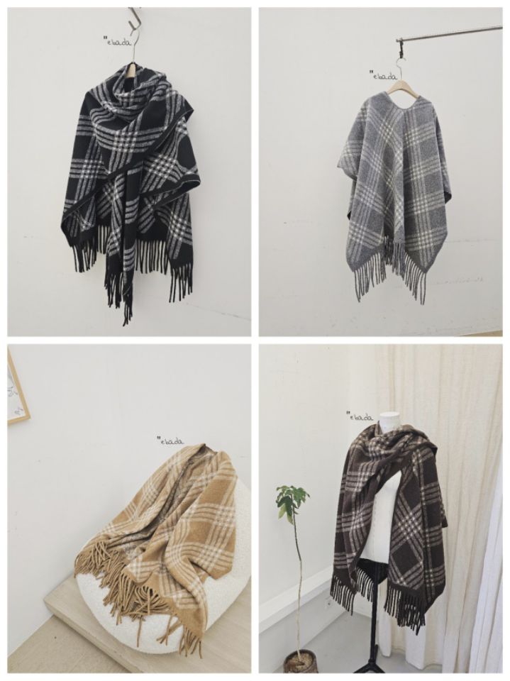 EBADA韓國直郵㊣女裝新款推薦熱賣時尚休閑職業25秋冬圍巾披肩EBADA圍巾/披肩