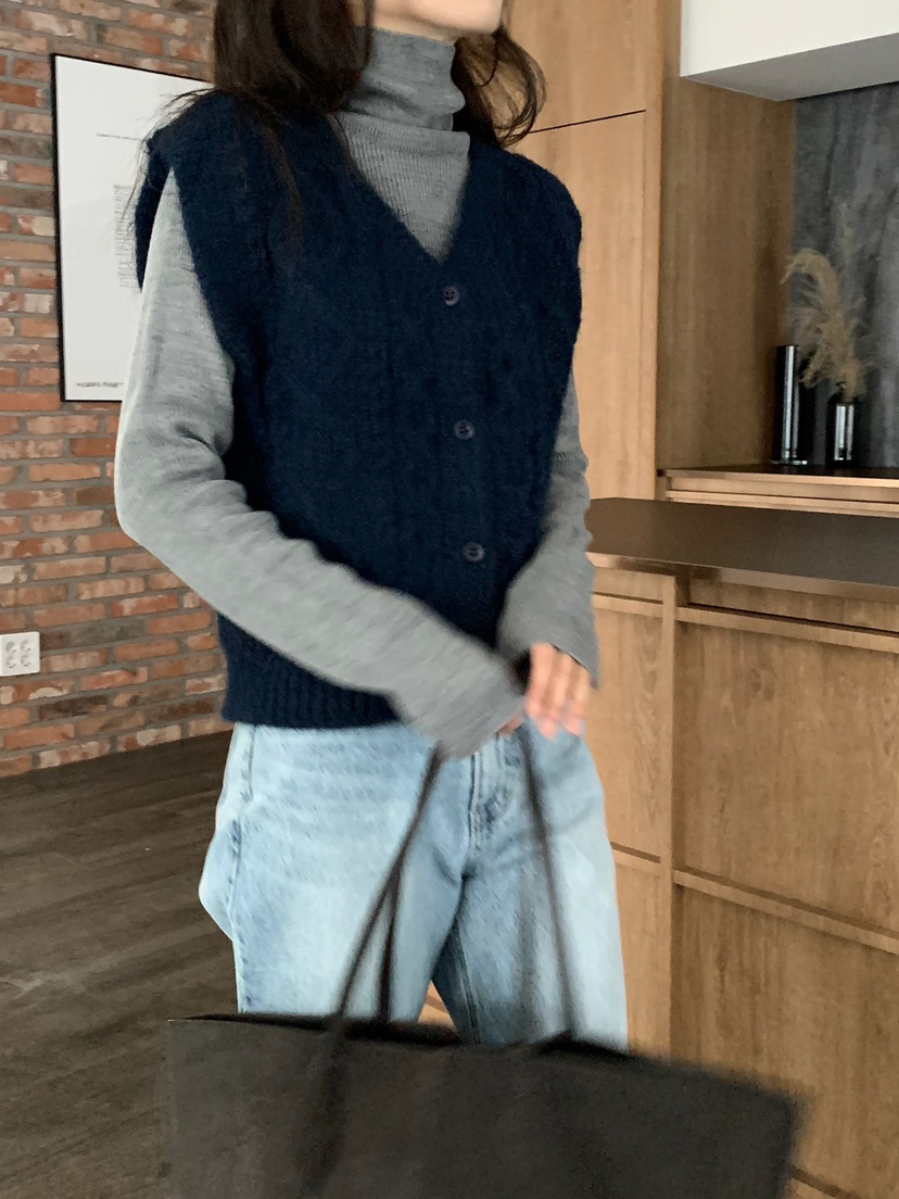 BLEECKER韓國直郵㊣女裝新款時尚25秋冬休閑職業人氣推薦馬甲BLEECKER馬甲