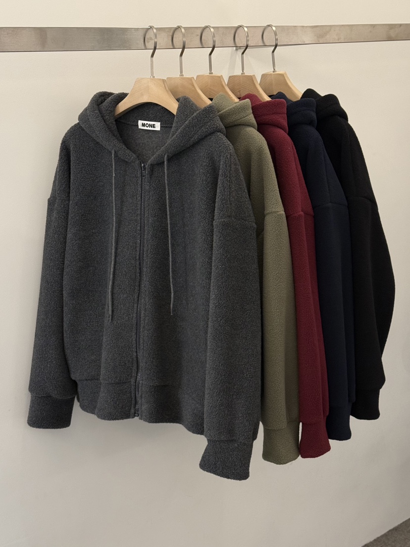 MONE-A韓國直郵㊣女士新品休閑時尚25秋冬職業衛衣拉鏈兜帽MONE-A衛衣