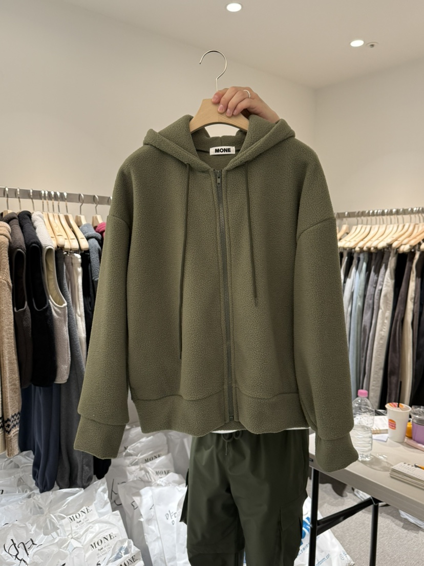 MONE-A韓國直郵㊣女士新品休閑時尚25秋冬職業衛衣拉鏈兜帽MONE-A衛衣圖色5