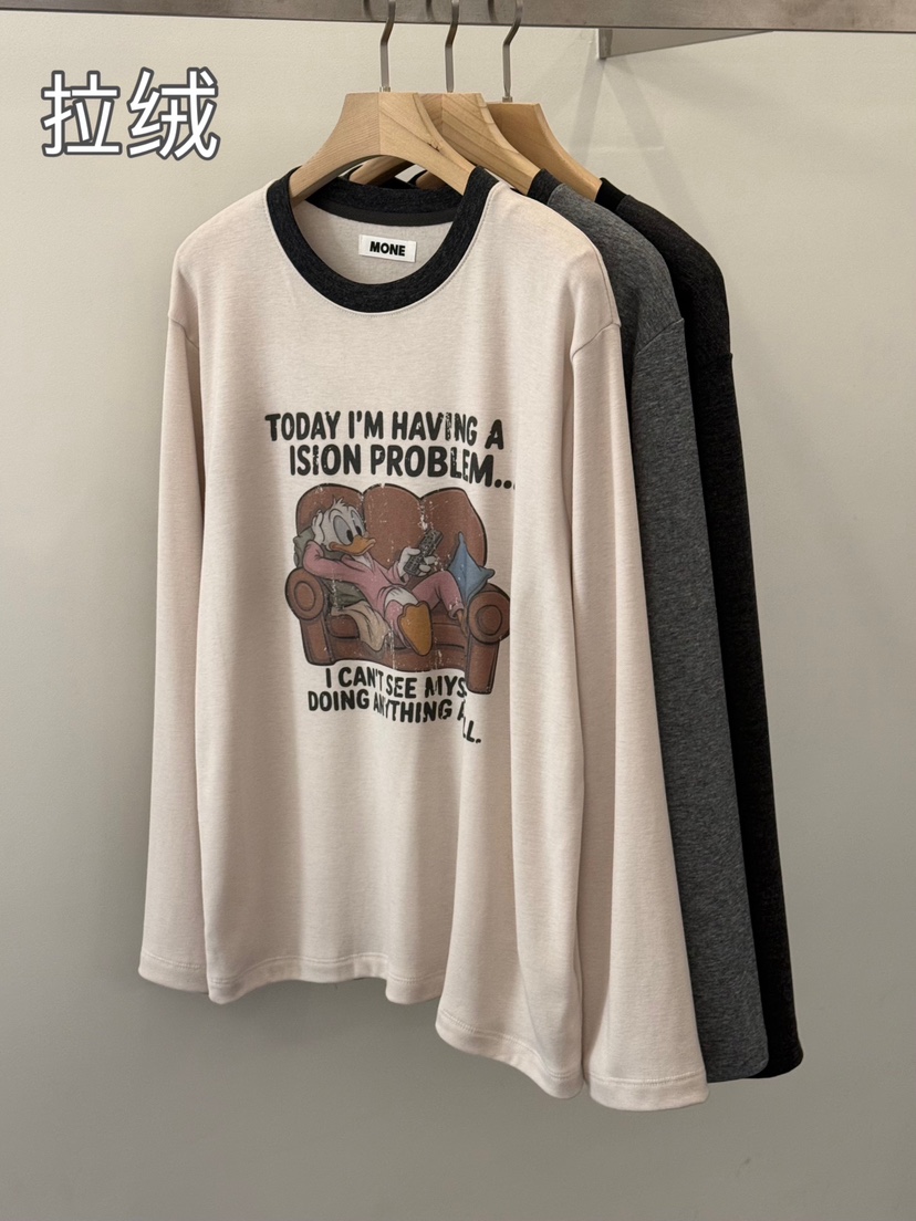 MONE-A東大門㊣實拍女裝新品熱賣時尚人氣職業25秋冬長袖T恤MONE-A長袖T恤