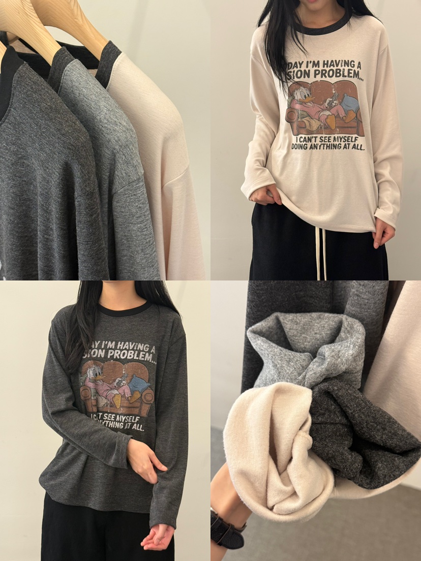 MONE-A東大門㊣實拍女裝新品熱賣時尚人氣職業25秋冬長袖T恤MONE-A長袖T恤