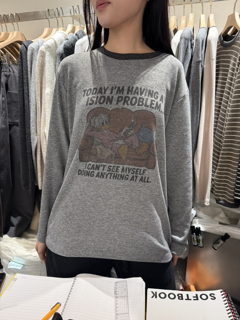 MONE-A東大門㊣實拍女裝新品熱賣時尚人氣職業25秋冬長袖T恤MONE-A長袖T恤圖色2