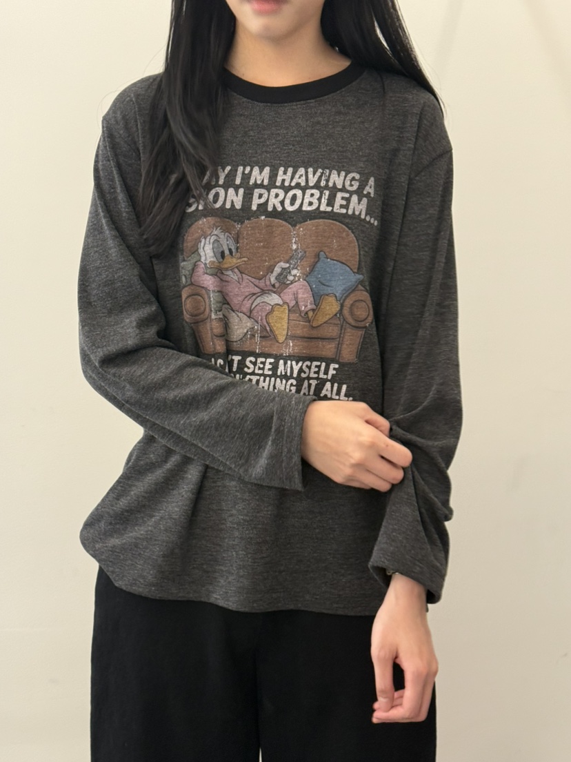 MONE-A東大門㊣實拍女裝新品熱賣時尚人氣職業25秋冬長袖T恤MONE-A長袖T恤圖色3