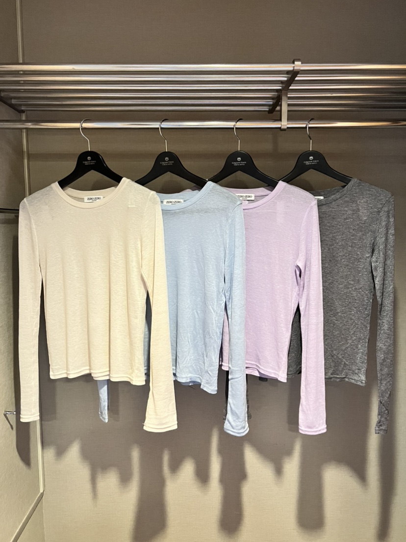 ZEROZERO東大門㊣代購女裝新品熱賣職業25秋冬T恤不含內搭羊毛ZEROZEROT恤圖色4左四色