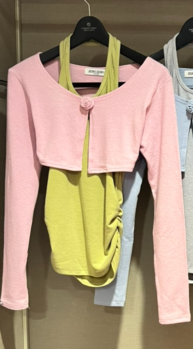 ZEROZERO東大門㊣直郵女士新款推薦25秋冬熱賣長袖T恤假兩件ZEROZERO長袖T恤圖色1