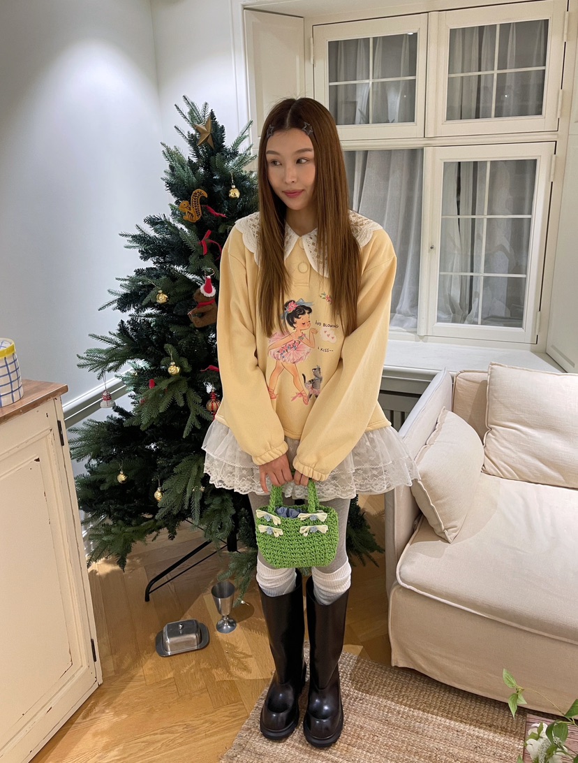 BOUTIQUE-L韓國直郵㊣女士新款休閑推薦時尚25秋冬人氣衛衣BOUTIQUE-L衛衣