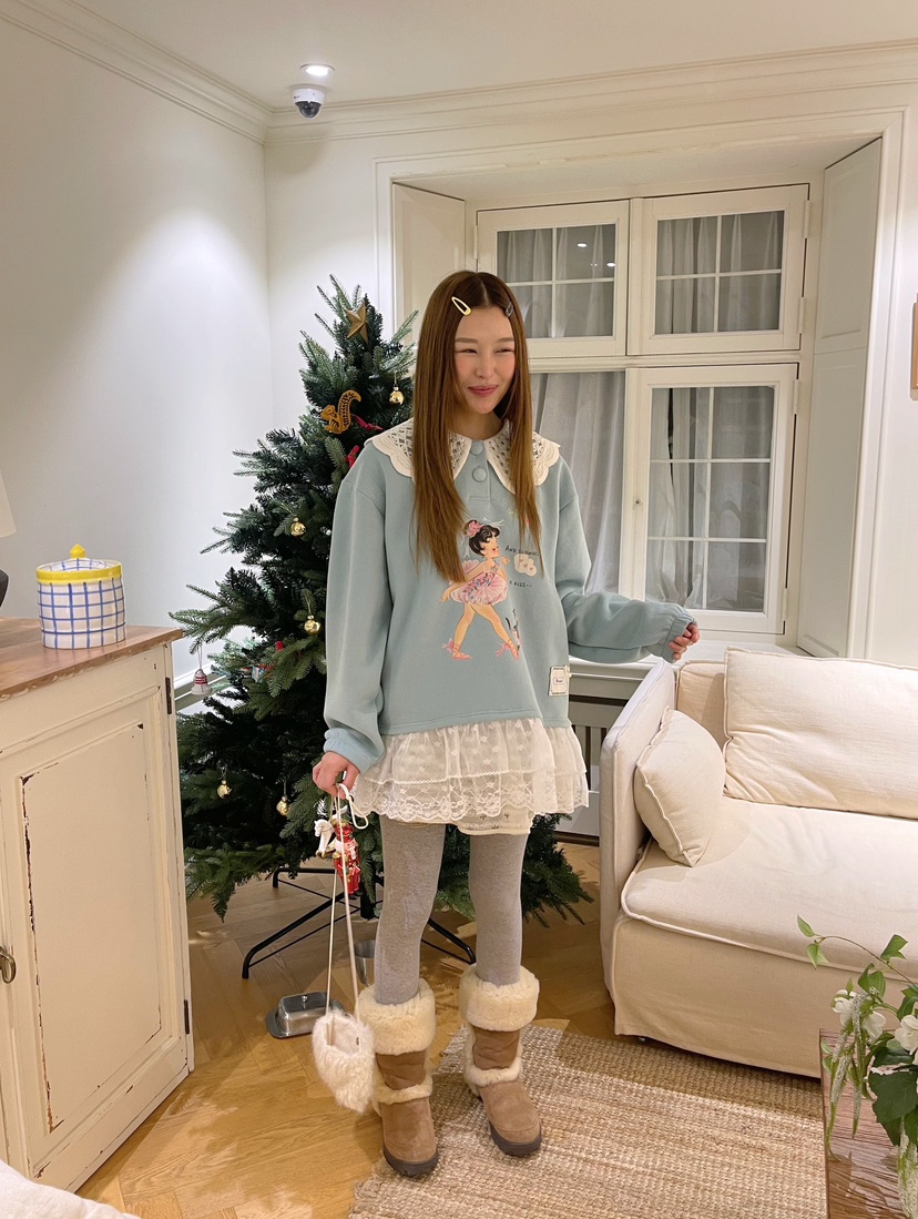 BOUTIQUE-L韓國直郵㊣女士新款休閑推薦時尚25秋冬人氣衛衣BOUTIQUE-L衛衣