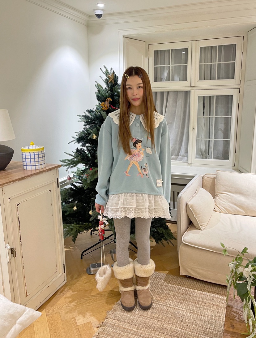 BOUTIQUE-L韓國直郵㊣女士新款休閑推薦時尚25秋冬人氣衛衣BOUTIQUE-L衛衣