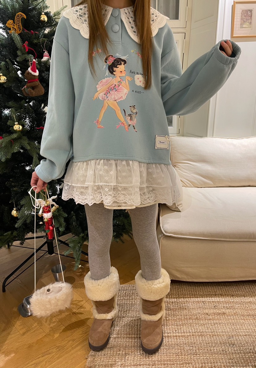 BOUTIQUE-L韓國直郵㊣女士新款休閑推薦時尚25秋冬人氣衛衣BOUTIQUE-L衛衣