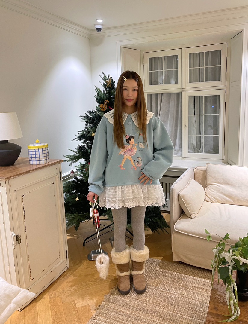 BOUTIQUE-L韓國直郵㊣女士新款休閑推薦時尚25秋冬人氣衛衣BOUTIQUE-L衛衣圖色2