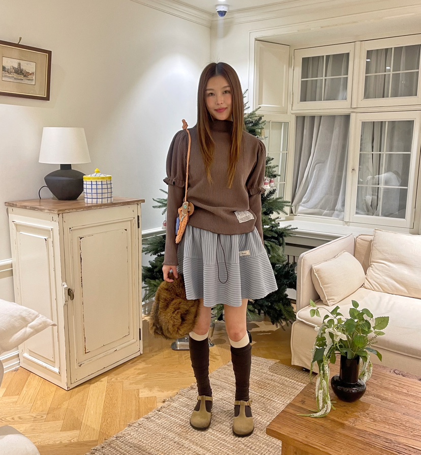 BOUTIQUE-L東大門㊣代購女士新款時尚熱賣人氣推薦25秋冬針織衫BOUTIQUE-L針織衫