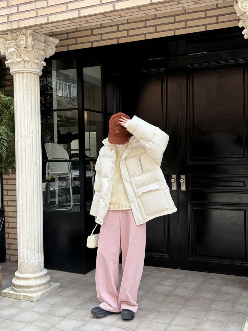 THE ABLE東大門㊣實拍女士新款推薦休閑時尚短款棉服口袋高領THE ABLE/TA短款棉服