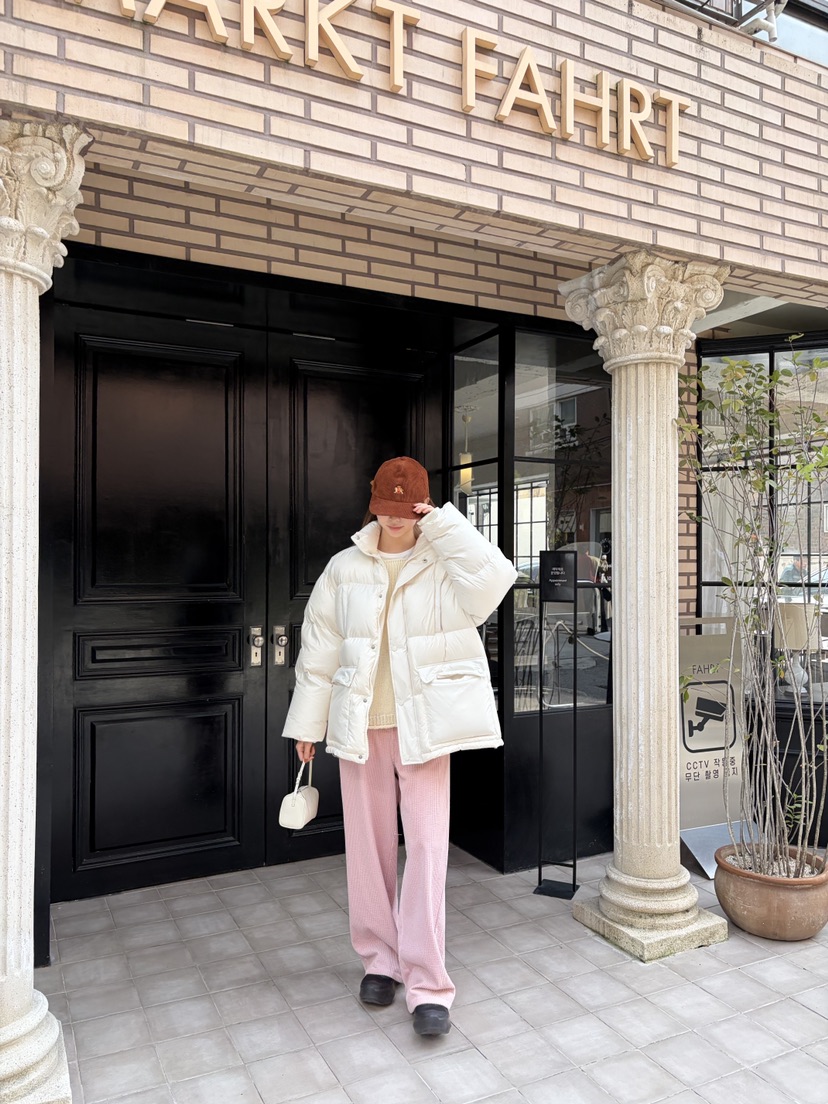 THE ABLE東大門㊣實拍女士新款推薦休閑時尚短款棉服口袋高領THE ABLE/TA短款棉服