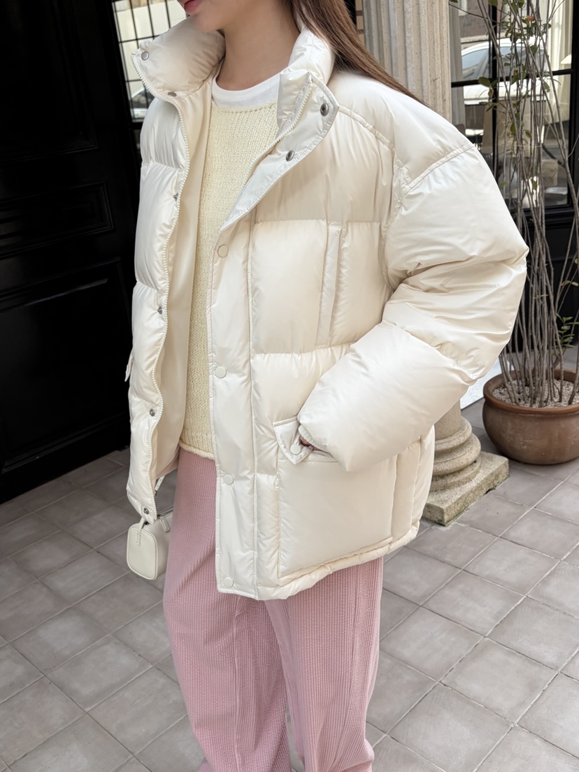 THE ABLE東大門㊣實拍女士新款推薦休閑時尚短款棉服口袋高領THE ABLE/TA短款棉服