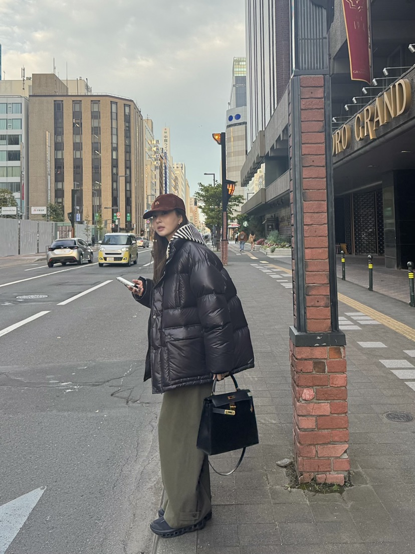 THE ABLE東大門㊣實拍女士新款推薦休閑時尚短款棉服口袋高領THE ABLE/TA短款棉服