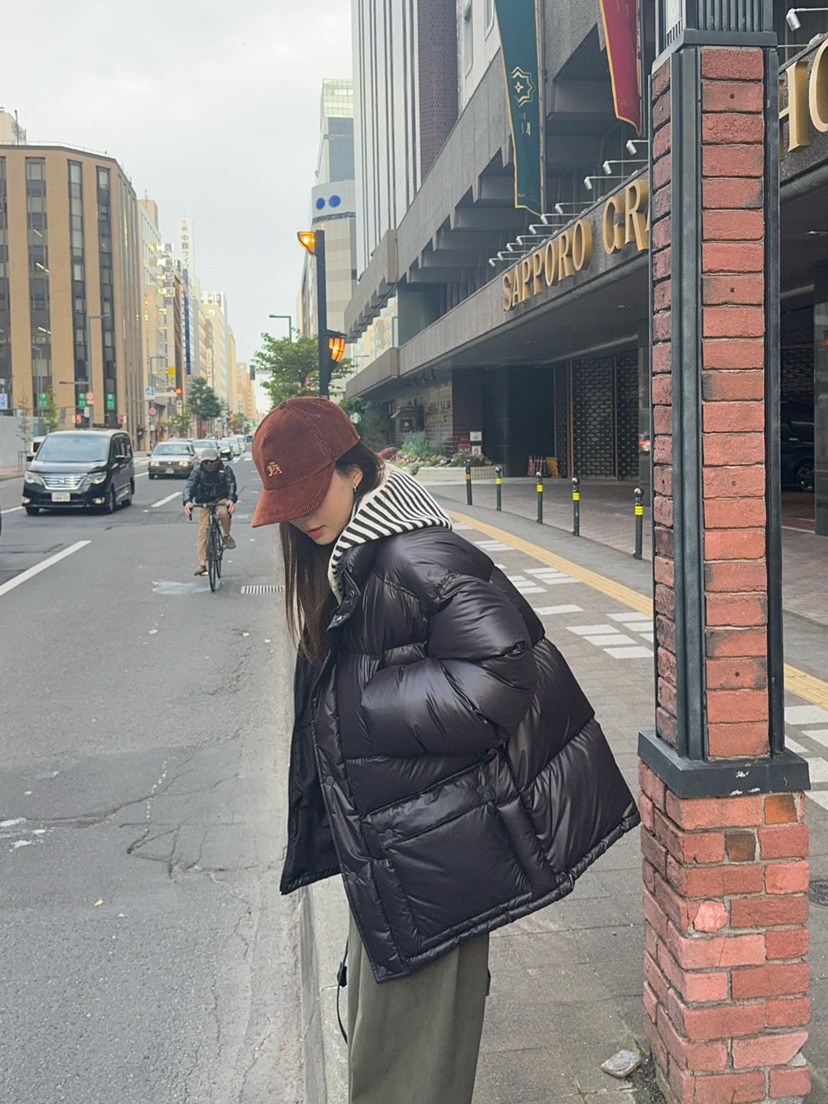 THE ABLE東大門㊣實拍女士新款推薦休閑時尚短款棉服口袋高領THE ABLE/TA短款棉服