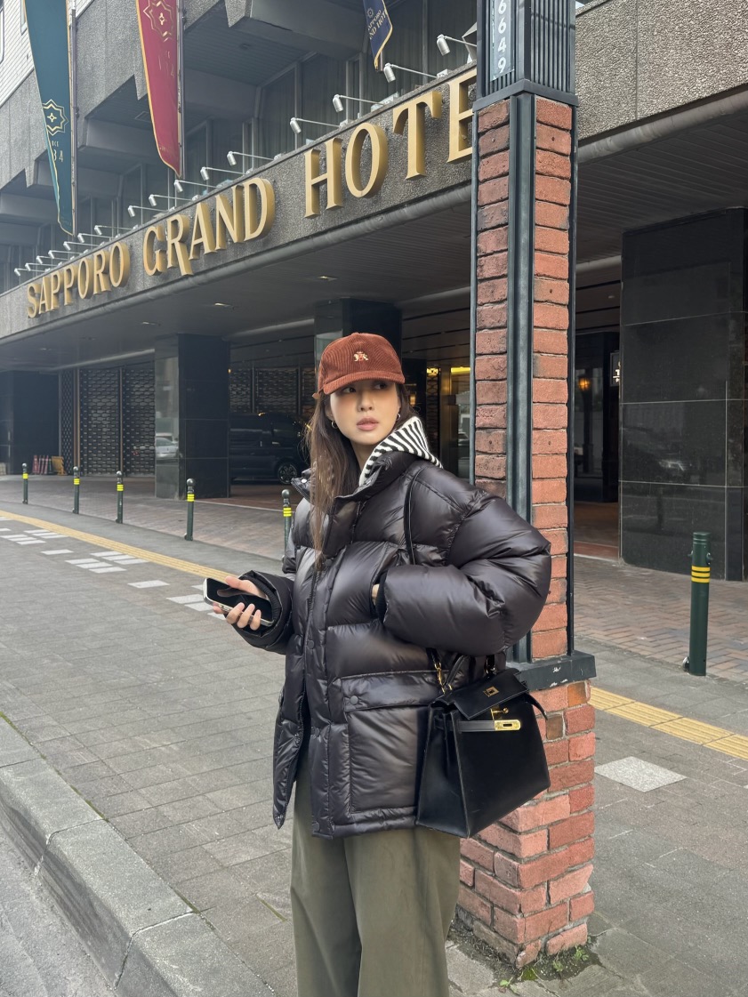 THE ABLE東大門㊣實拍女士新款推薦休閑時尚短款棉服口袋高領THE ABLE/TA短款棉服