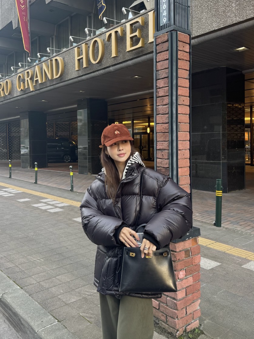 THE ABLE東大門㊣實拍女士新款推薦休閑時尚短款棉服口袋高領THE ABLE/TA短款棉服