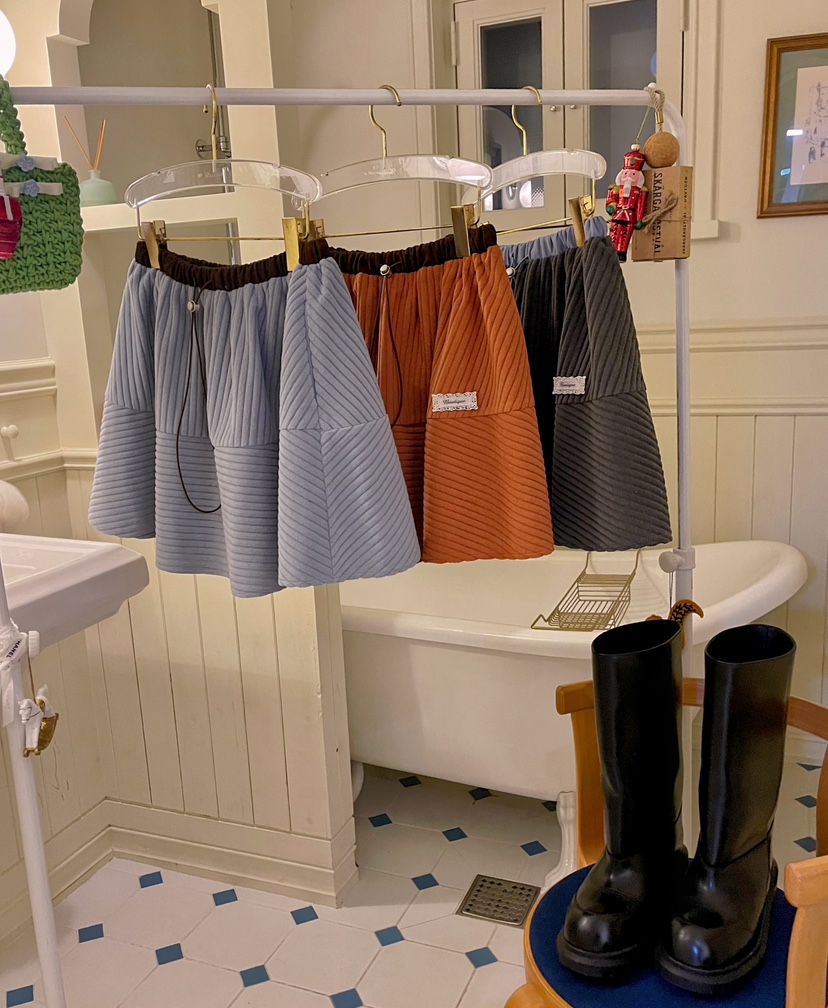 BOUTIQUE-L東大門㊣代購女裝新品熱賣25秋冬人氣時尚休閑短裙BOUTIQUE-L短裙