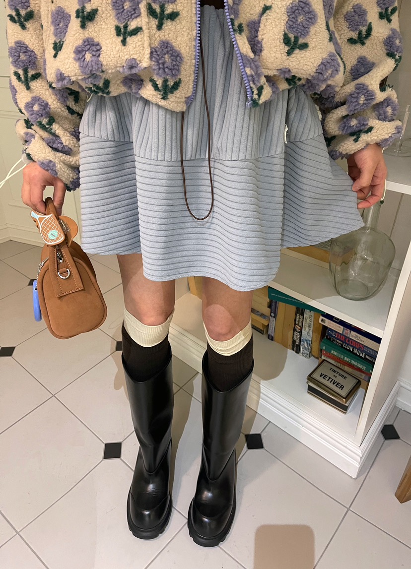 BOUTIQUE-L東大門㊣代購女裝新品熱賣25秋冬人氣時尚休閑短裙BOUTIQUE-L短裙