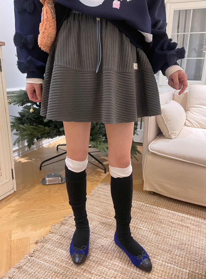 BOUTIQUE-L東大門㊣代購女裝新品熱賣25秋冬人氣時尚休閑短裙BOUTIQUE-L短裙