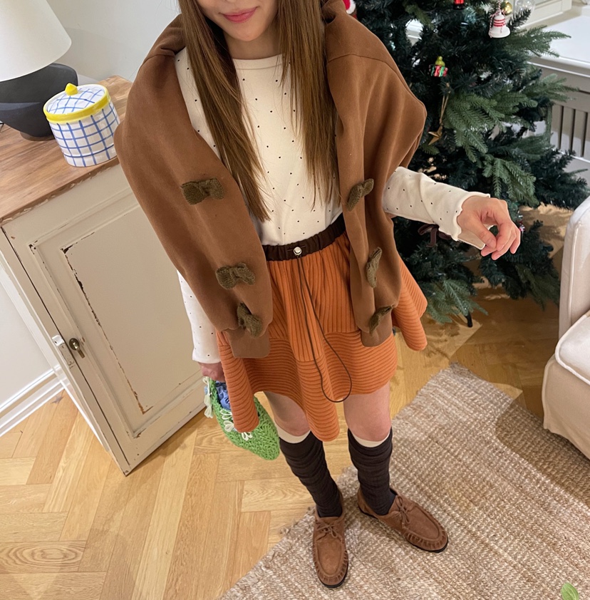 BOUTIQUE-L東大門㊣代購女裝新品熱賣25秋冬人氣時尚休閑短裙BOUTIQUE-L短裙