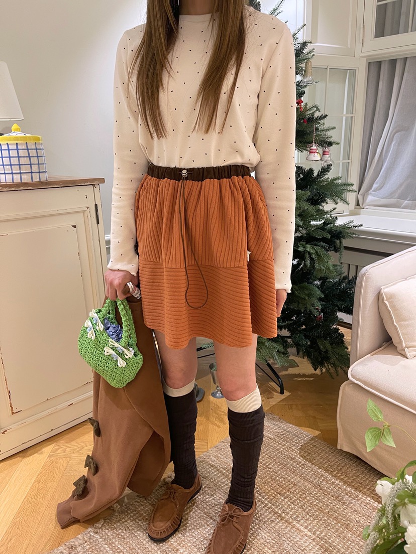 BOUTIQUE-L東大門㊣代購女裝新品熱賣25秋冬人氣時尚休閑短裙BOUTIQUE-L短裙