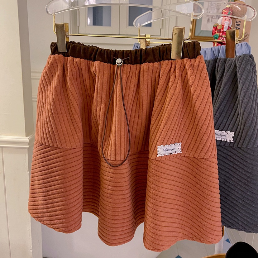 BOUTIQUE-L東大門㊣代購女裝新品熱賣25秋冬人氣時尚休閑短裙BOUTIQUE-L短裙圖色1