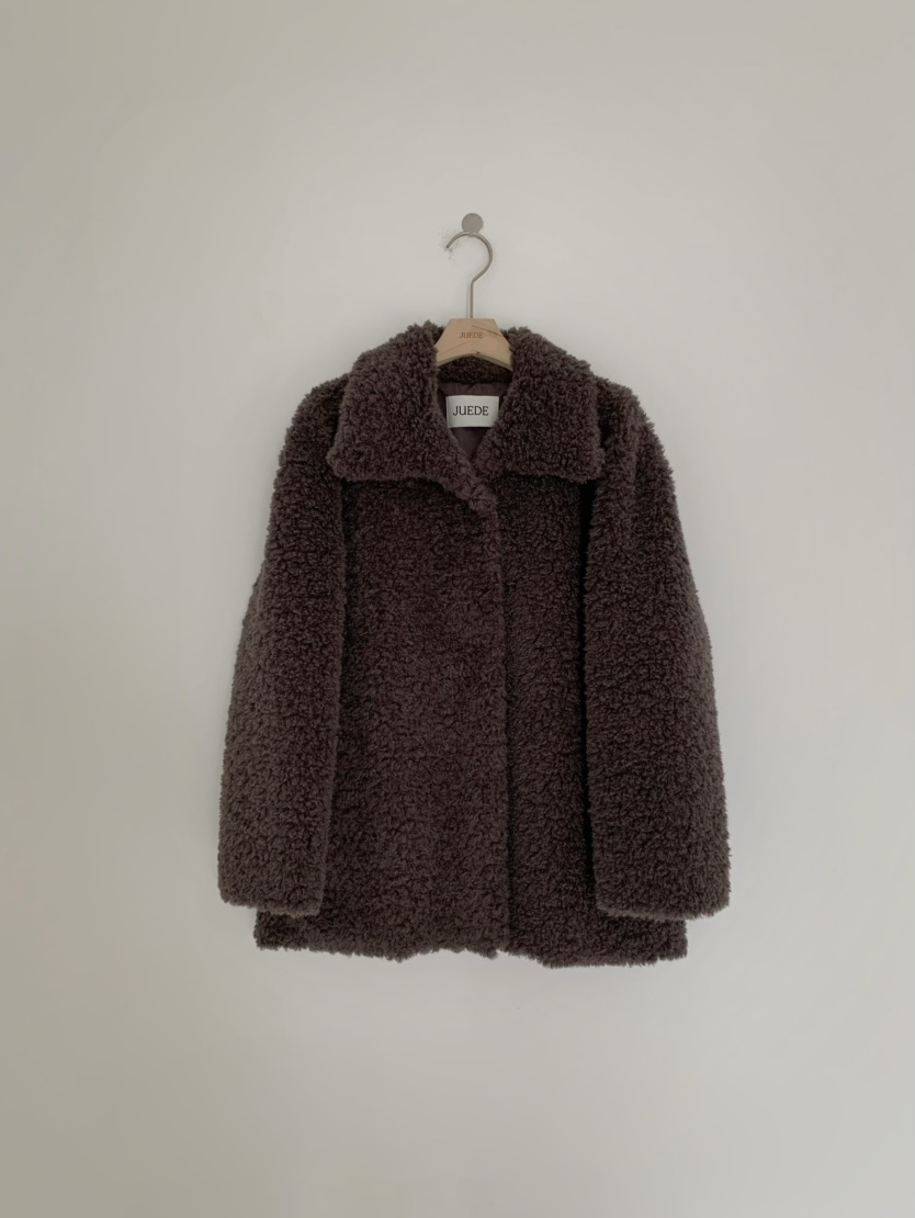 JUEDE韓國代購㊣女裝新款推薦時尚短款大衣JUEDE短款大衣圖色2