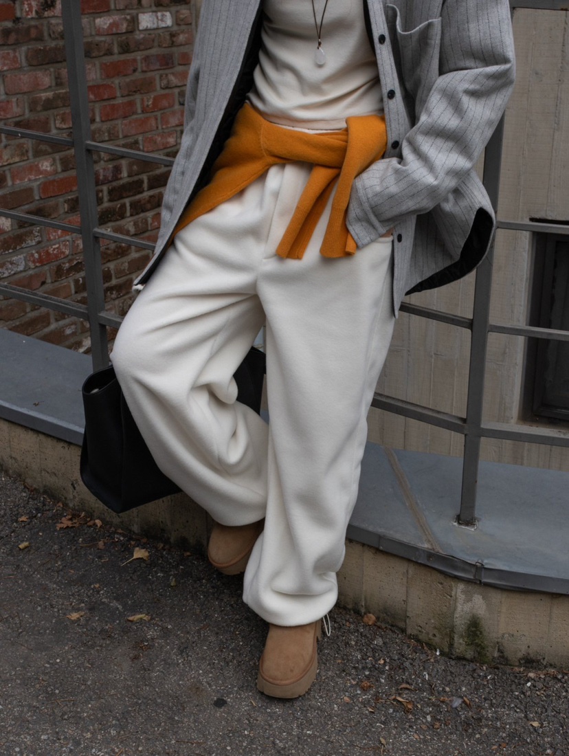 INSSENSE-A東大門㊣代購女裝新款熱賣休閑人氣25秋冬休閑褲抓絨INSSENSE-A休閑褲