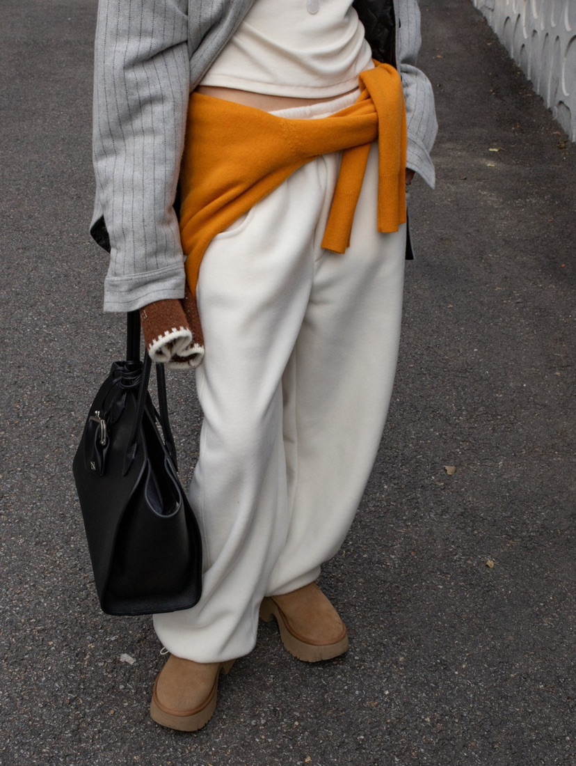 INSSENSE-A東大門㊣代購女裝新款熱賣休閑人氣25秋冬休閑褲抓絨INSSENSE-A休閑褲