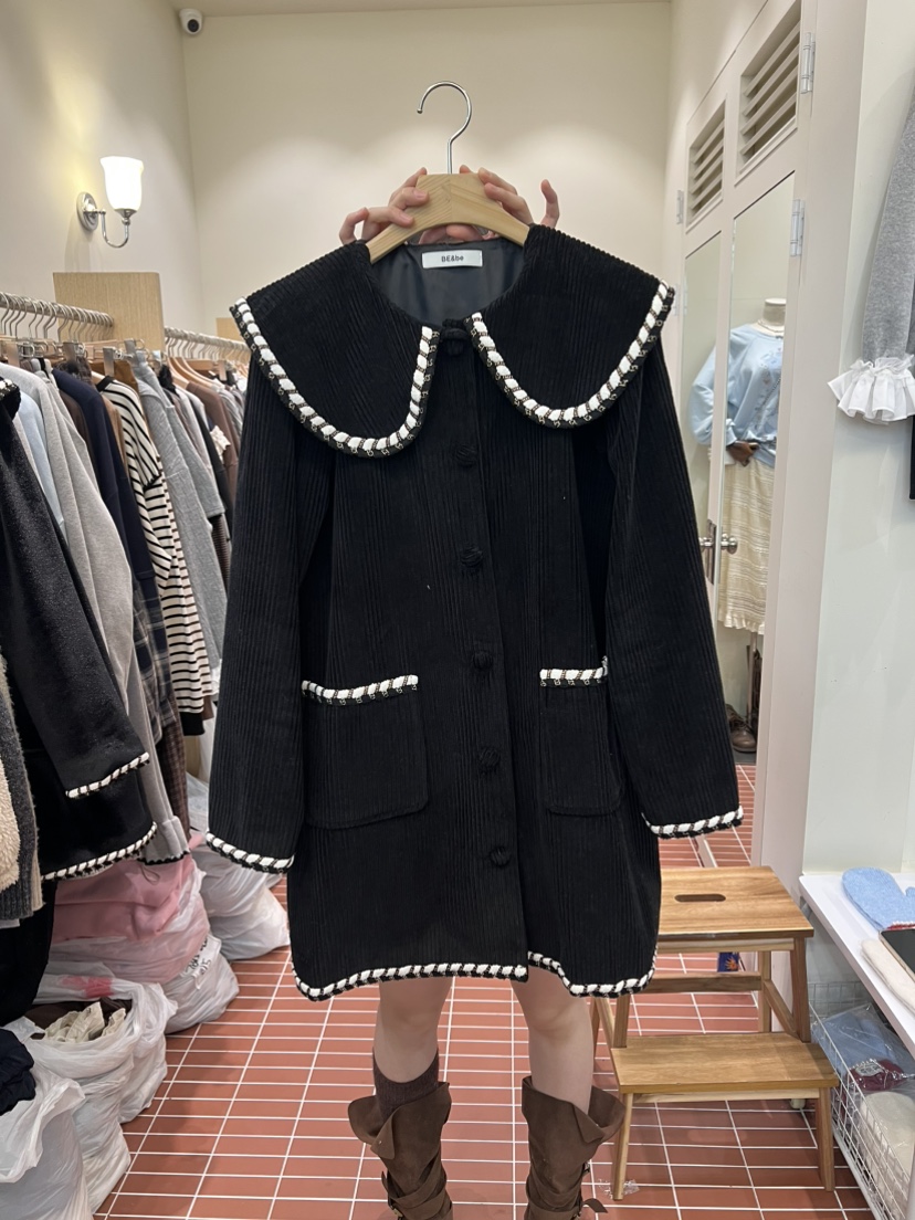 BE&amp;BE韓國直郵㊣女裝新品休閑時尚人氣熱賣連衣裙燈芯絨BE&be連衣裙圖色1