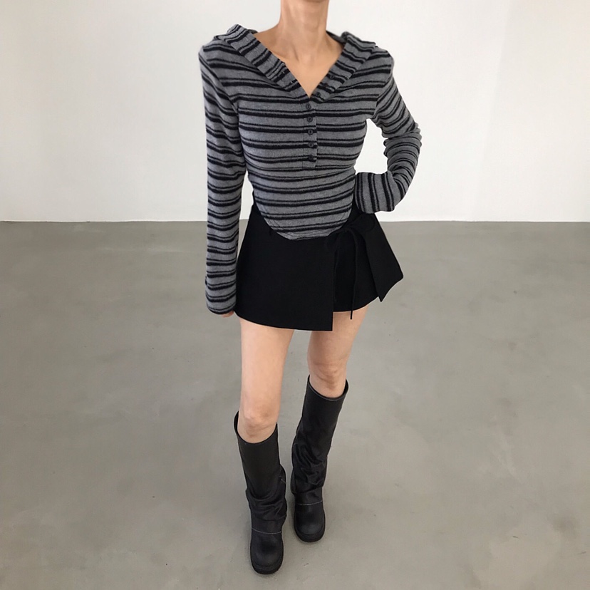 2TWO MOON東大門㊣直郵女裝新款時尚休閑職業長袖T恤連帽衫2TWO MOON長袖T恤