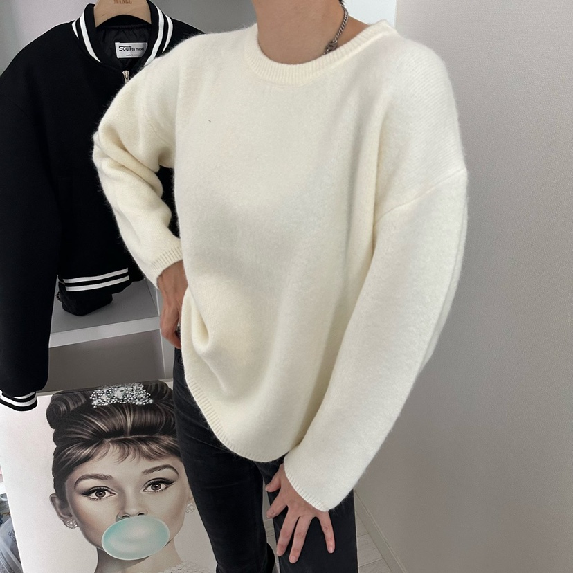 SOUIT東大門㊣直郵女士新款推薦時尚25秋冬休閑針織衫安哥拉SOUIT by mabel-L針織衫