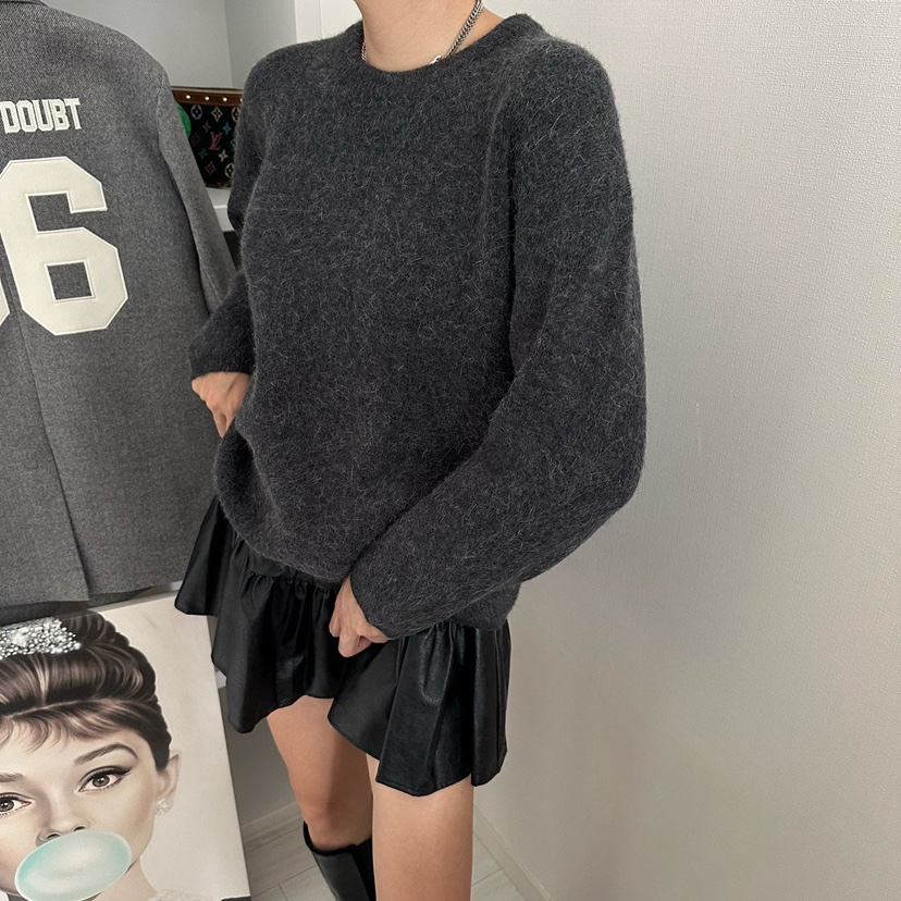 SOUIT東大門㊣直郵女士新款推薦時尚25秋冬休閑針織衫安哥拉SOUIT by mabel-L針織衫