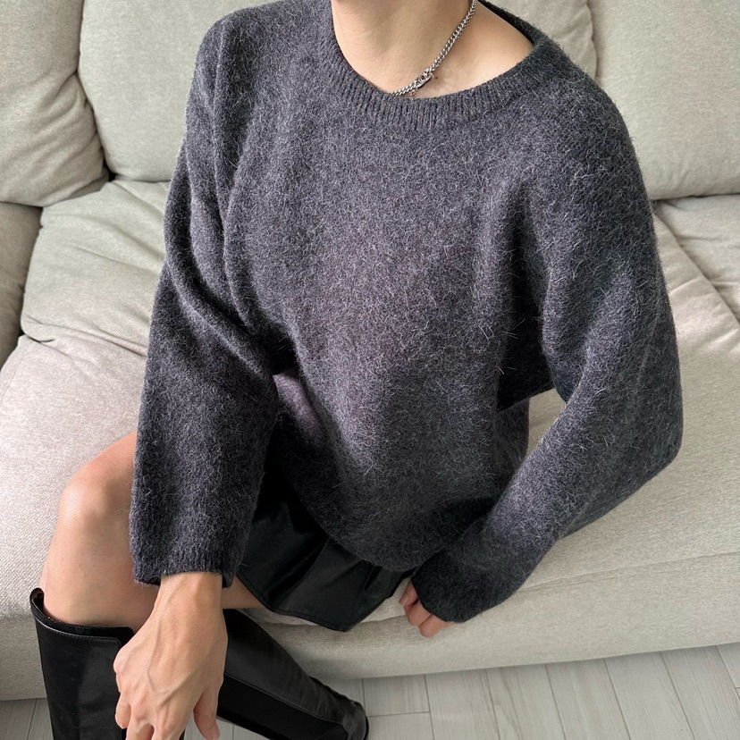 SOUIT東大門㊣直郵女士新款推薦時尚25秋冬休閑針織衫安哥拉SOUIT by mabel-L針織衫