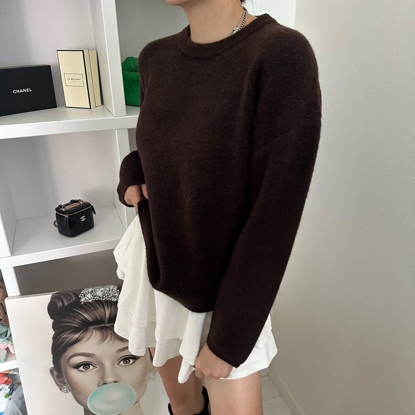 SOUIT東大門㊣直郵女士新款推薦時尚25秋冬休閑針織衫安哥拉SOUIT by mabel-L針織衫