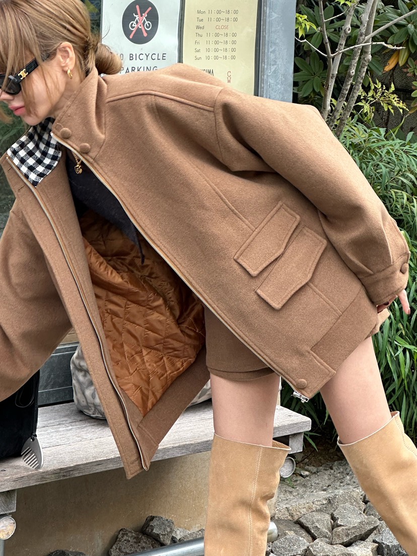 ZEROZERO東大門㊣直郵女裝新品休閑職業25秋冬推薦夾克羊毛ZEROZERO夾克