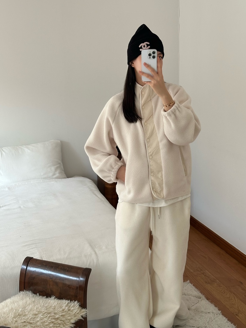 LE VASE韓國直郵㊣女士新品推薦熱賣25秋冬人氣夾克羊毛柔軟LE VASE夾克