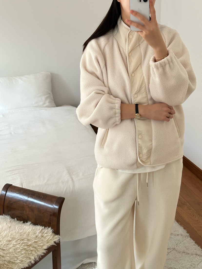 LE VASE韓國直郵㊣女士新品推薦熱賣25秋冬人氣夾克羊毛柔軟LE VASE夾克