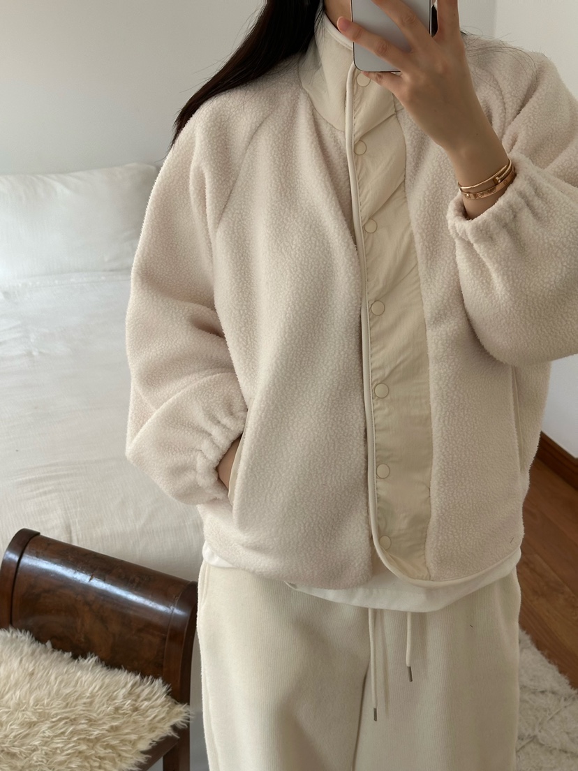 LE VASE韓國直郵㊣女士新品推薦熱賣25秋冬人氣夾克羊毛柔軟LE VASE夾克