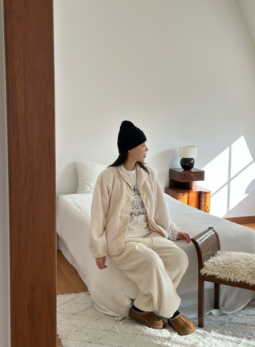 LE VASE韓國直郵㊣女士新品推薦熱賣25秋冬人氣夾克羊毛柔軟LE VASE夾克